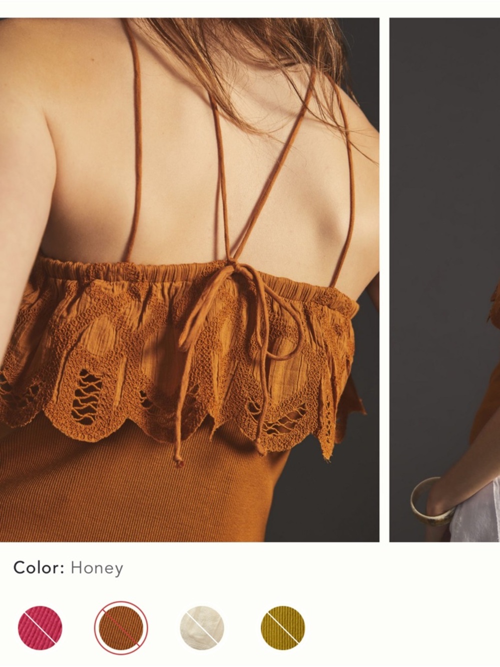 Anthropologie Tan Lace Trim Camisole - Picture 6 of 7